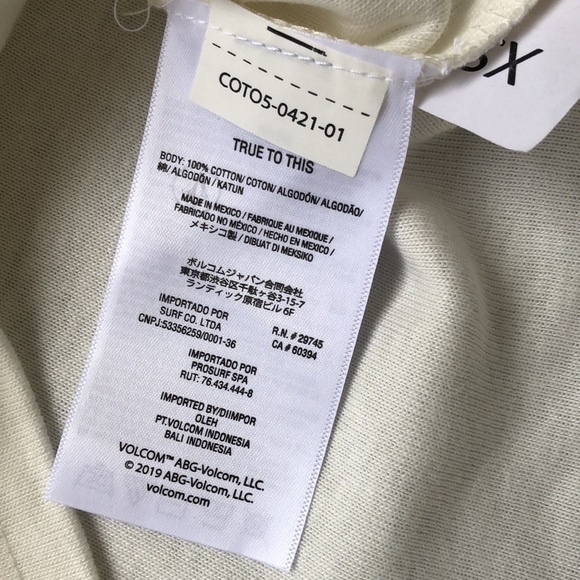 NWOT! - VOLCOM “The VOLCOM Stones” 100% Cotton Crop Baby Tee - Picture 5 of 6